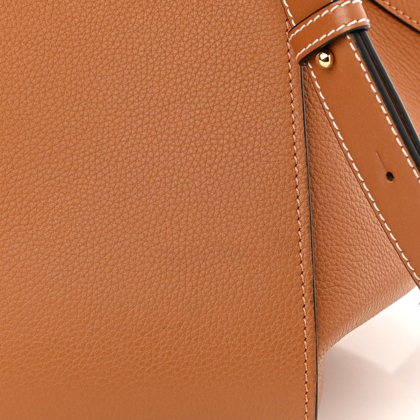 Grained Calfskin Small Hammock Shoulder Bag Tan