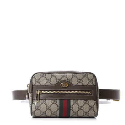Gucci GG Supreme Monogram Web Small Ophidia Belt Bag 95 38 Dark Brown 1 of 11