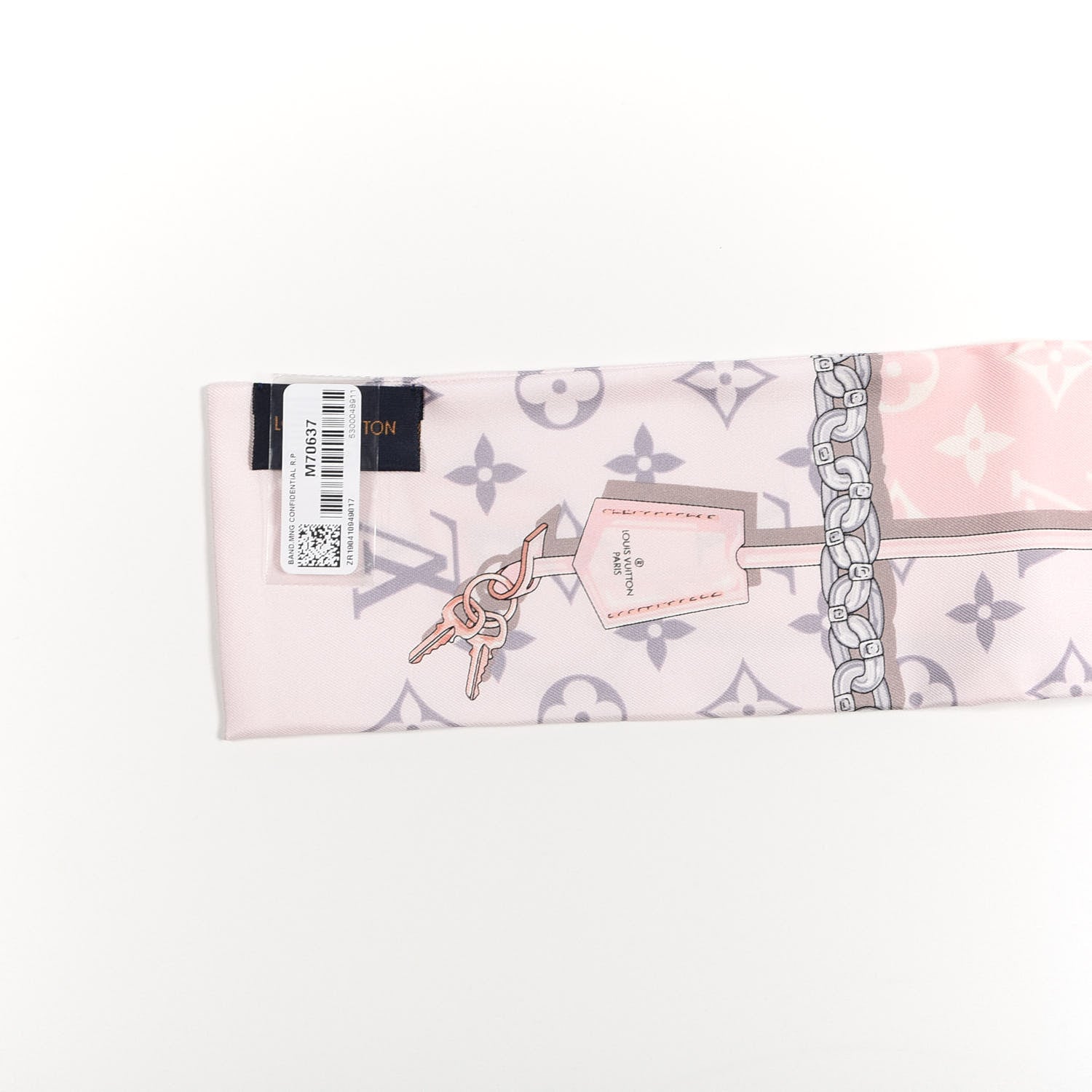 Louis Vuitton Silk Monogram Confidential Bandeau Light Pink 4 of 4