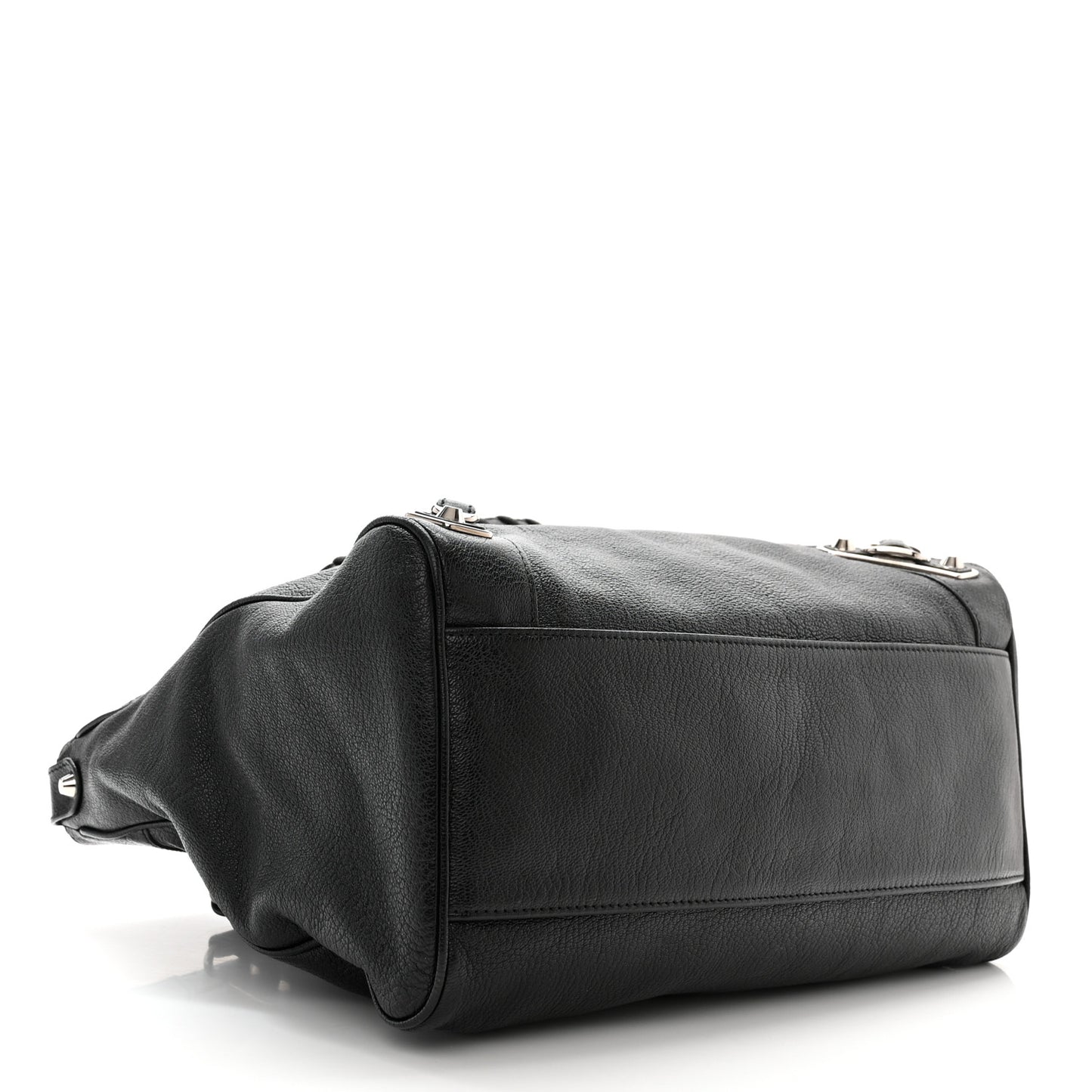 Chevre Silver Metallic Edge Hardware Velo Black