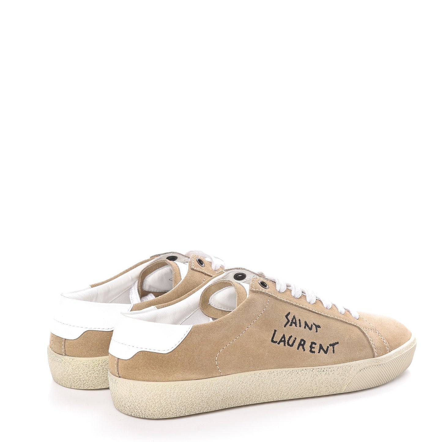 Distressed Canvas Court Classic Sneakers 38 Desert