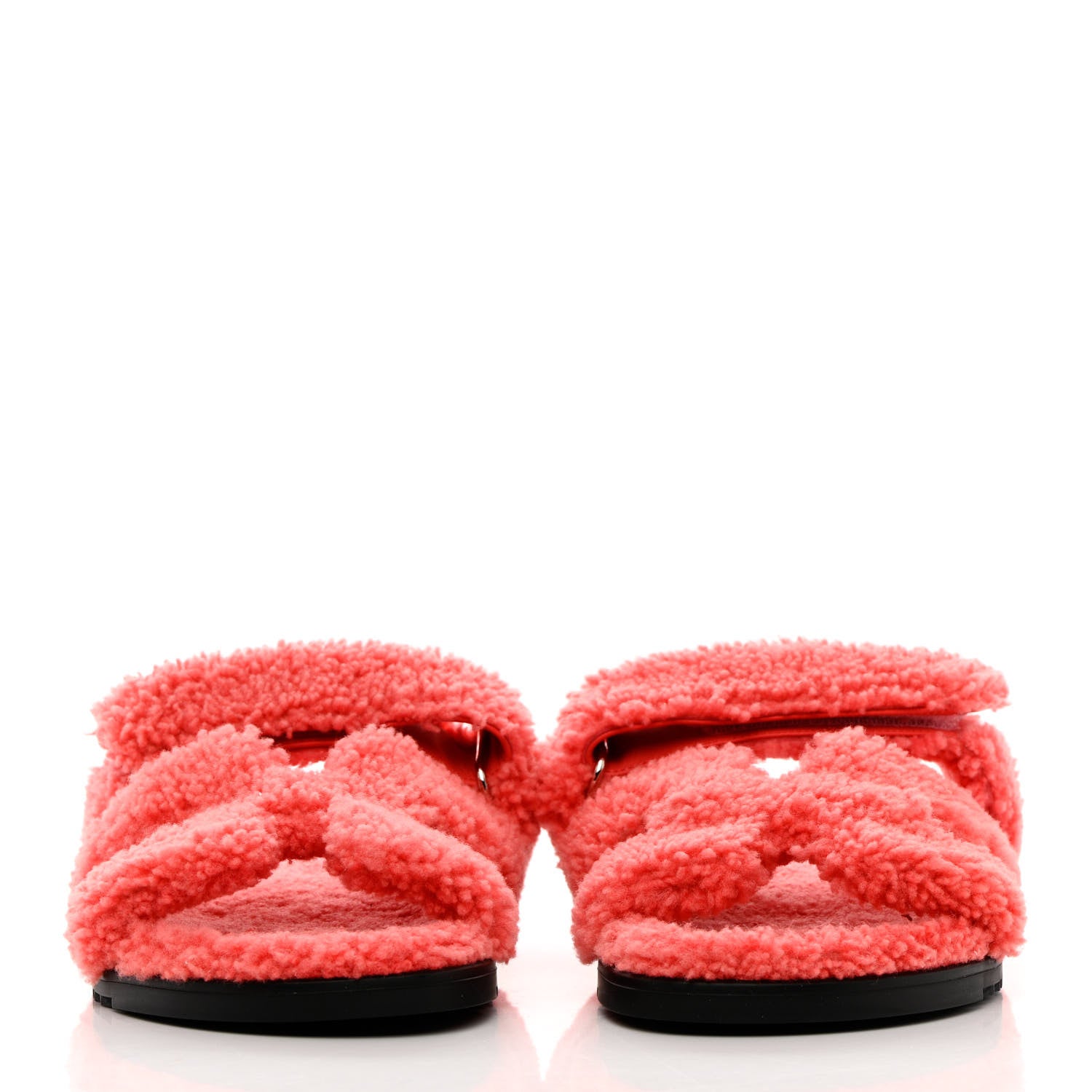 Hermes Woolskin Womens Chypre Sandals 41 Rose Du Desert 2 of 10