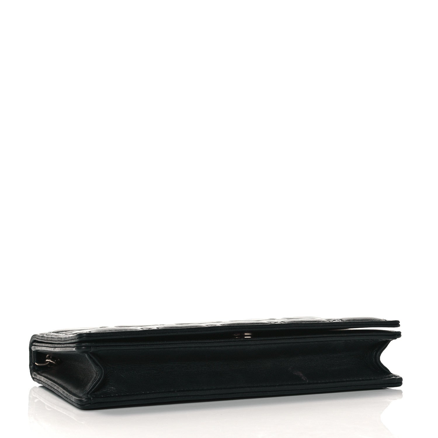 Christian Dior Lambskin Cannage Lady Dior Chain Wallet Black 3 of 9