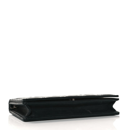 Christian Dior Lambskin Cannage Lady Dior Chain Wallet Black 3 of 9