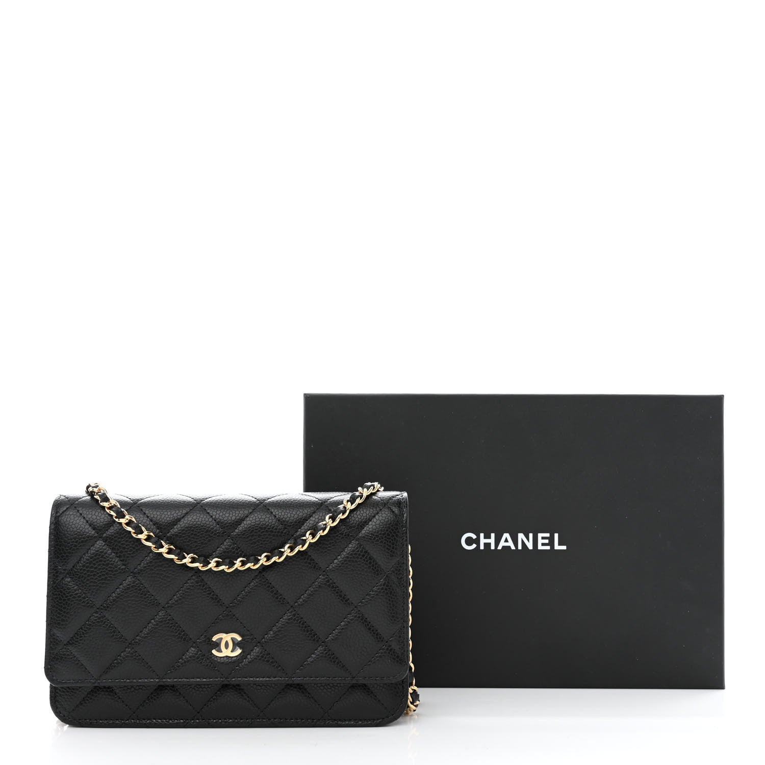 Chanel Caviar Quilted Wallet On Chain WOC Black 12 of 12