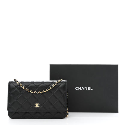 Chanel Caviar Quilted Wallet On Chain WOC Black 12 of 12