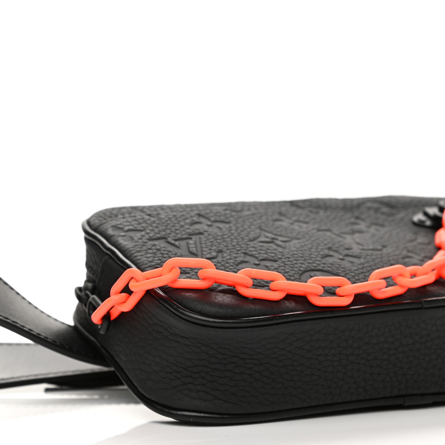 Louis Vuitton Taurillon Monogram Uniformes Solar Ray Soft Pochette Volga Belt Bag Black 8 of 11