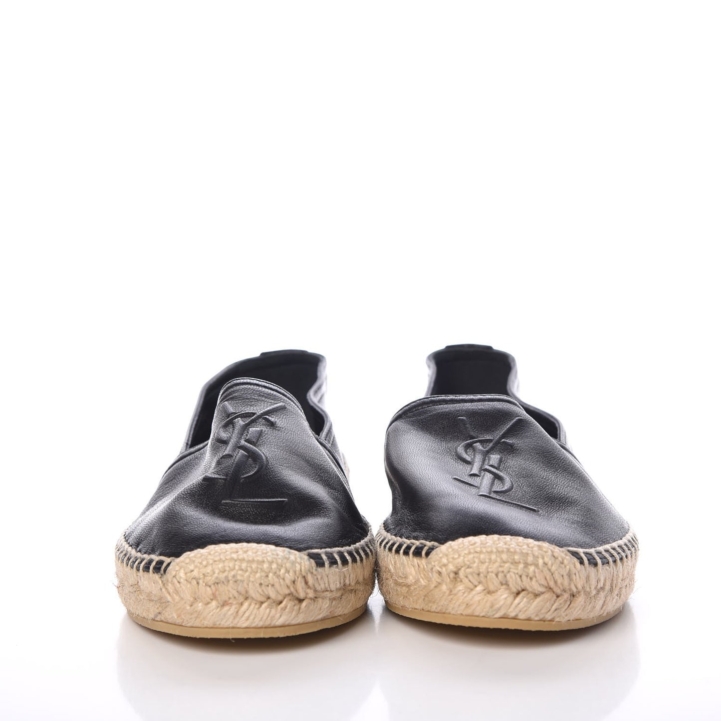 Lambskin Monogram Espadrilles 37.5 Black