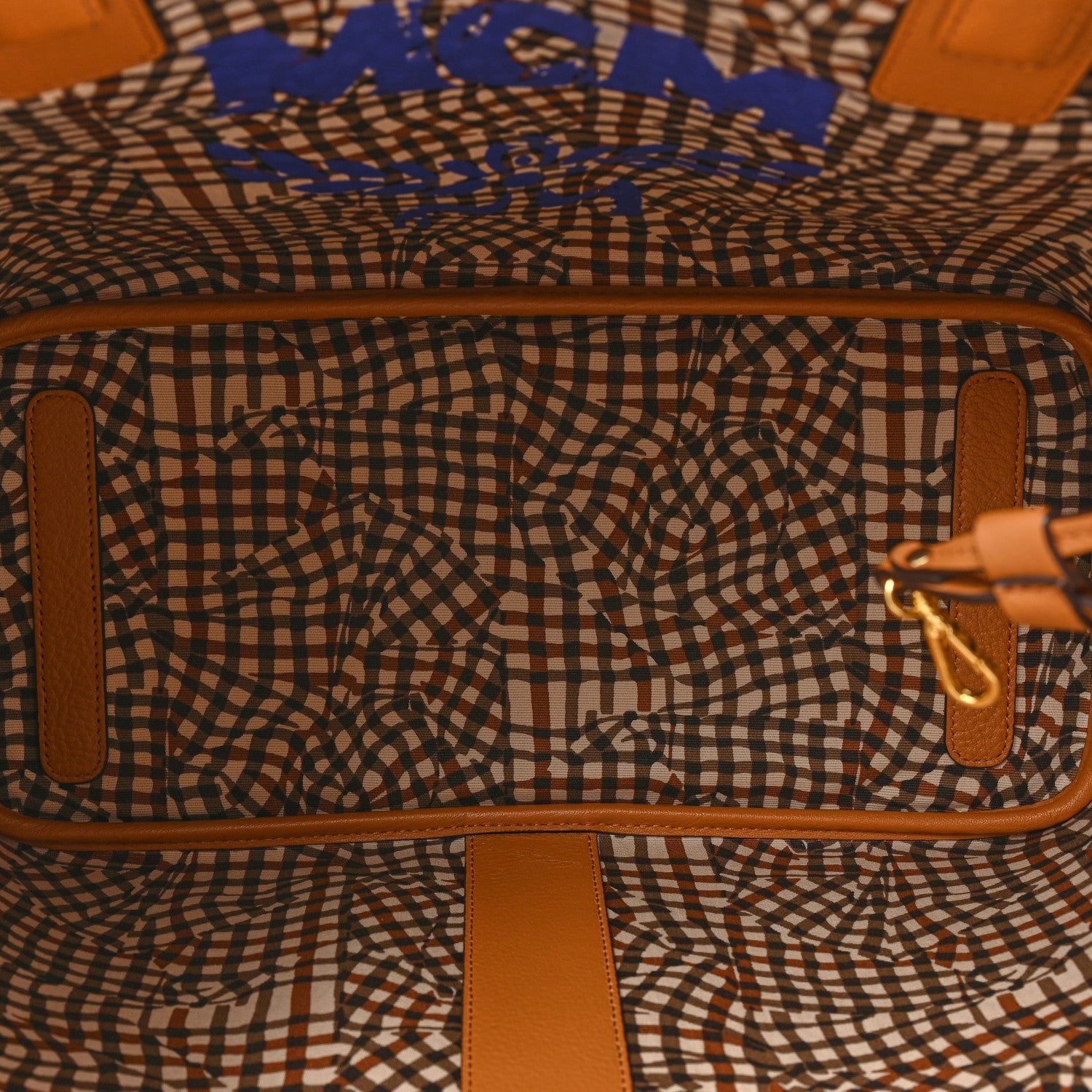 MCM Visetos Medium Liz Reversible Shopper Tote Cognac 8 of 17
