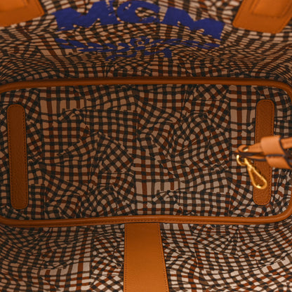 MCM Visetos Medium Liz Reversible Shopper Tote Cognac 8 of 17