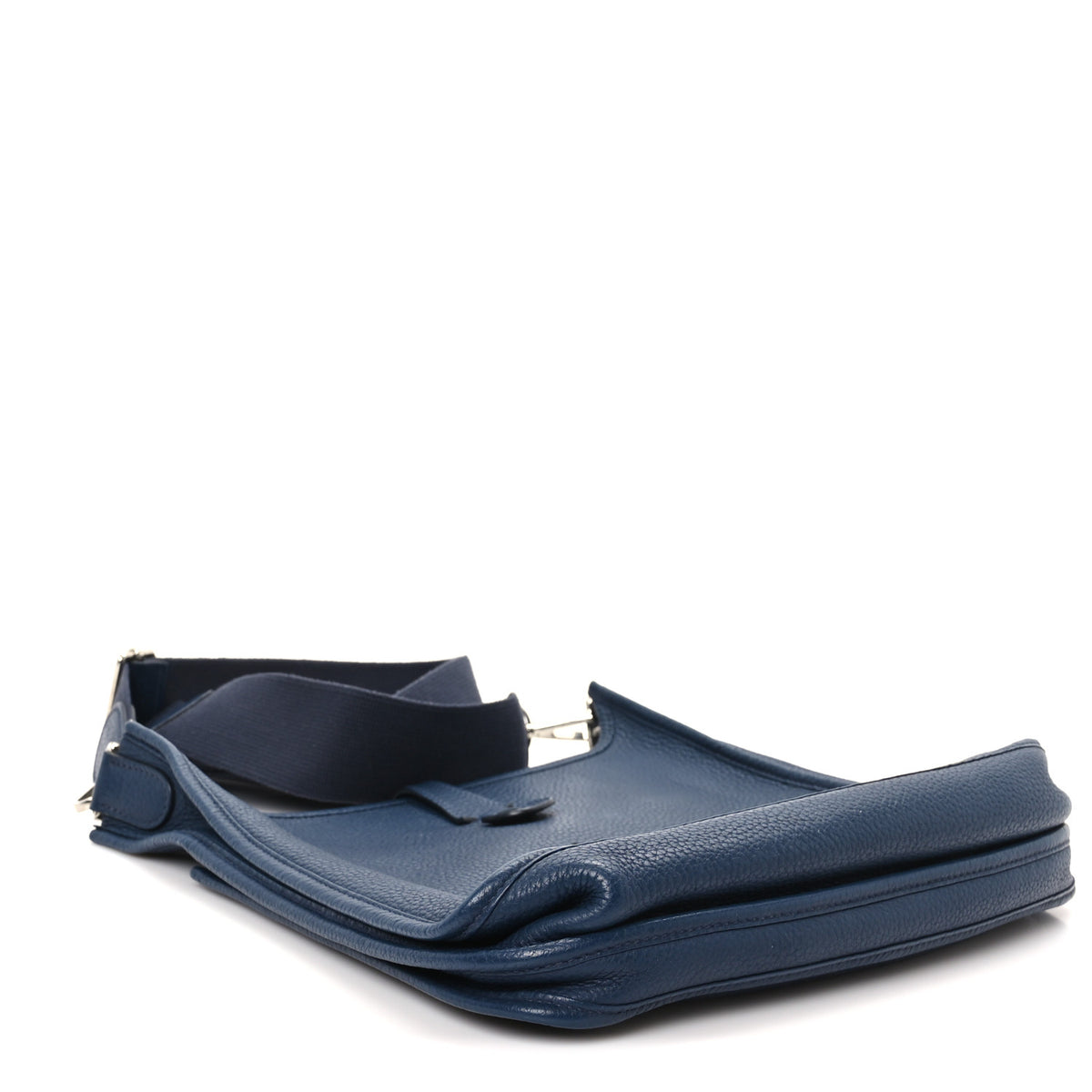 Hermes Taurillon Clemence EVELYNE III PM  Bleu Agate 2 of 8
