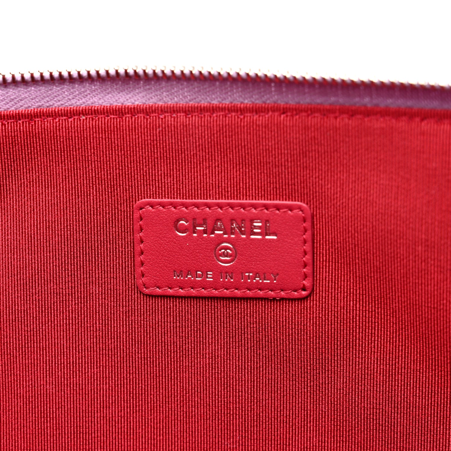 Chanel Iridescent Lambskin Quilted Large Gabrielle Cosmetic Case Light Purple 7 of 8