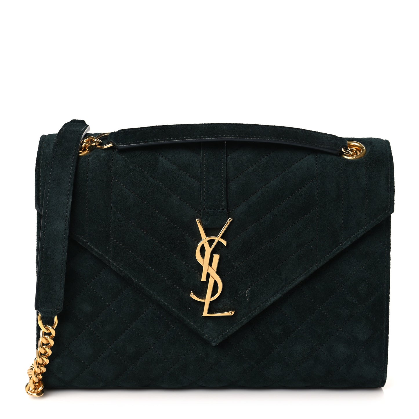 Suede Mixed Matelasse Triquilt Medium Monogram Satchel
