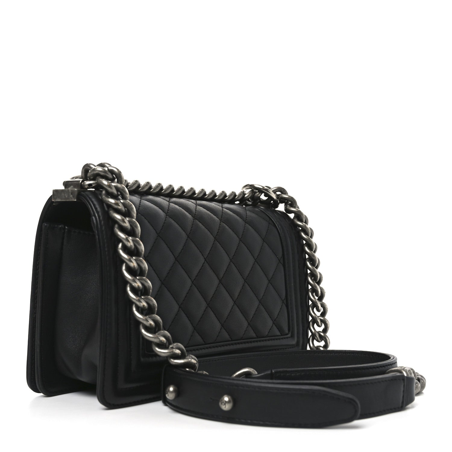 Chanel Lambskin Quilted Small Boy Flap Black 3 of 10
