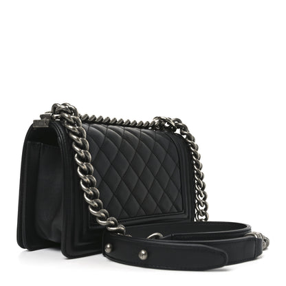 Chanel Lambskin Quilted Small Boy Flap Black 3 of 10