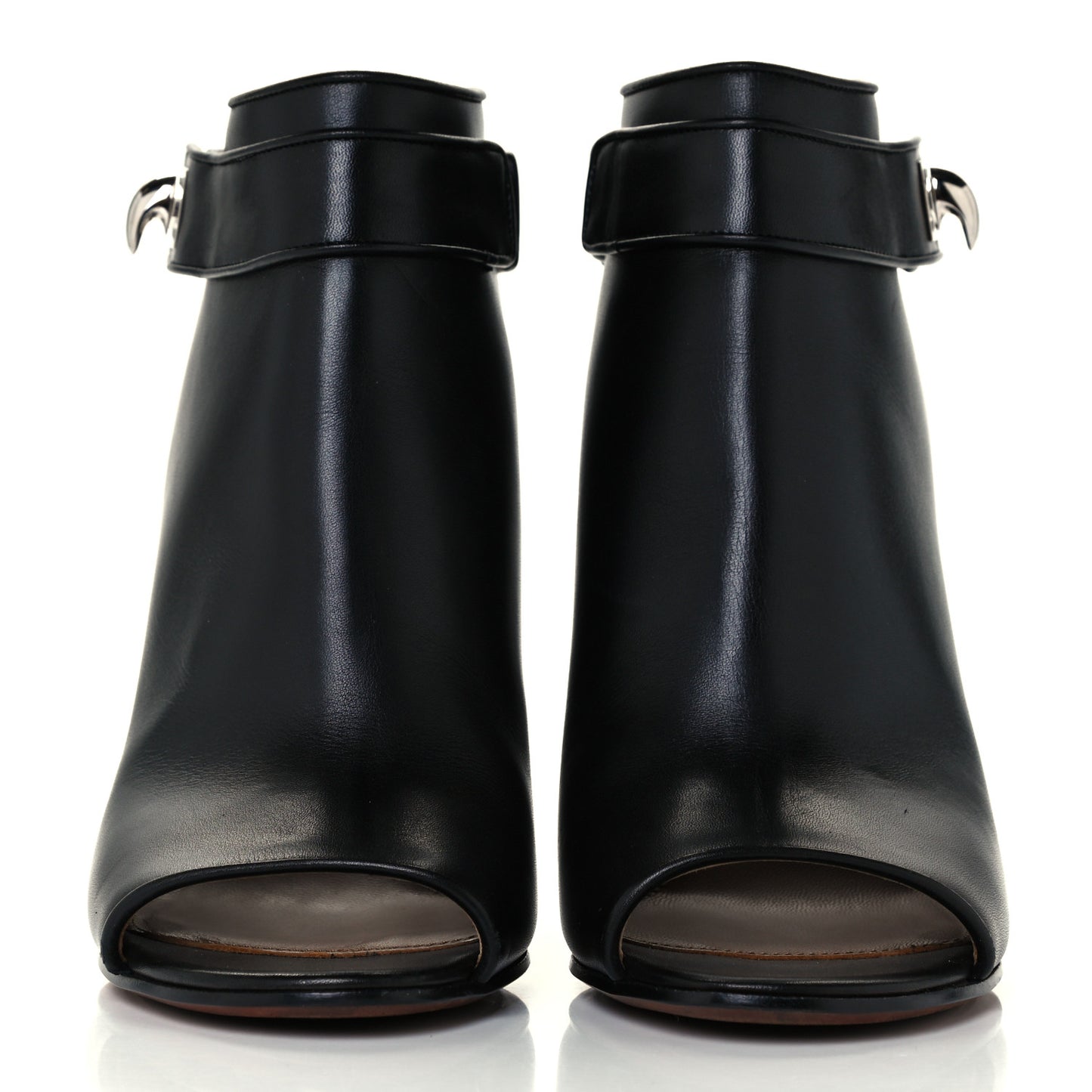 Calfskin Shark Lock Wedges 39.5 Black