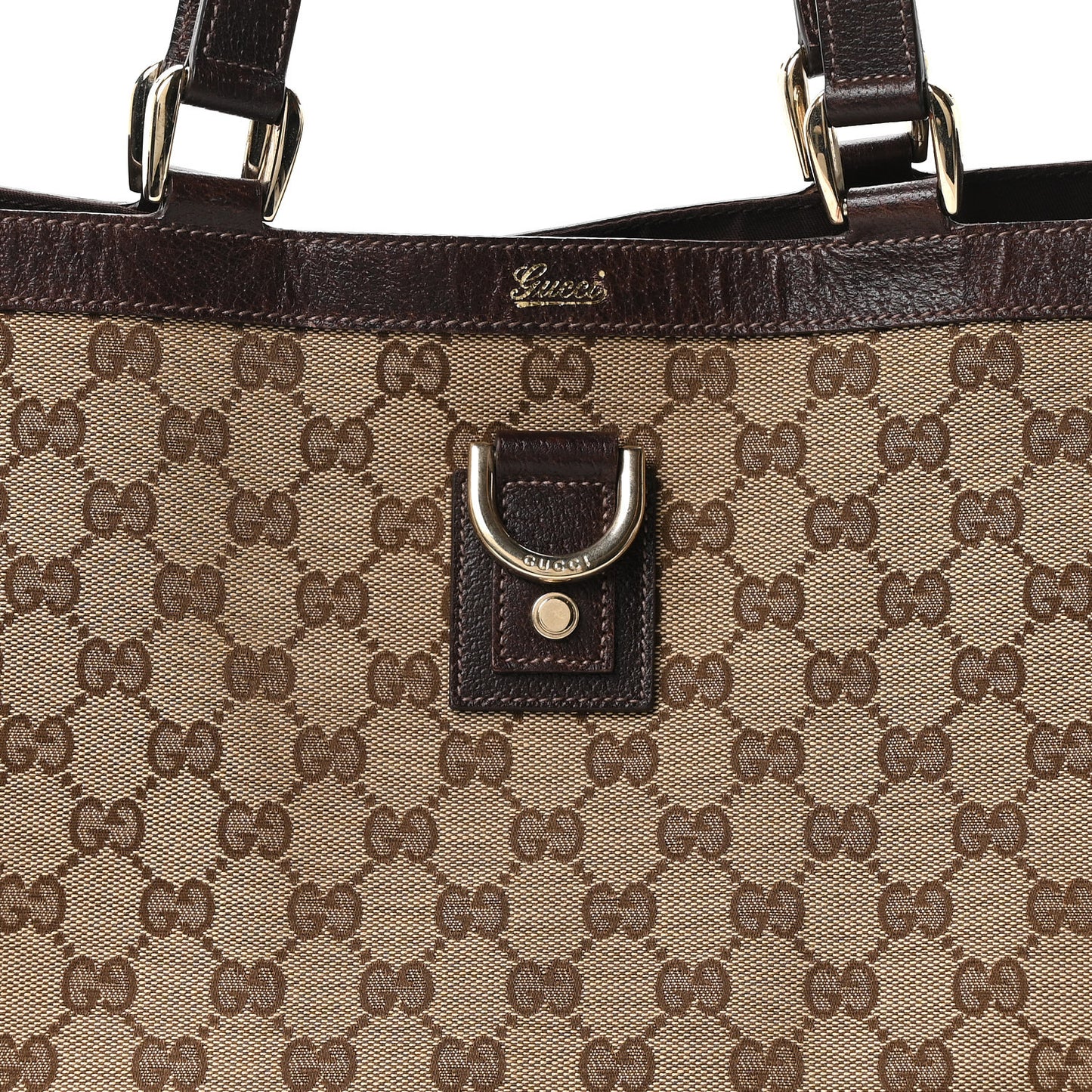 Monogram Large Abbey Tote Dark Brown