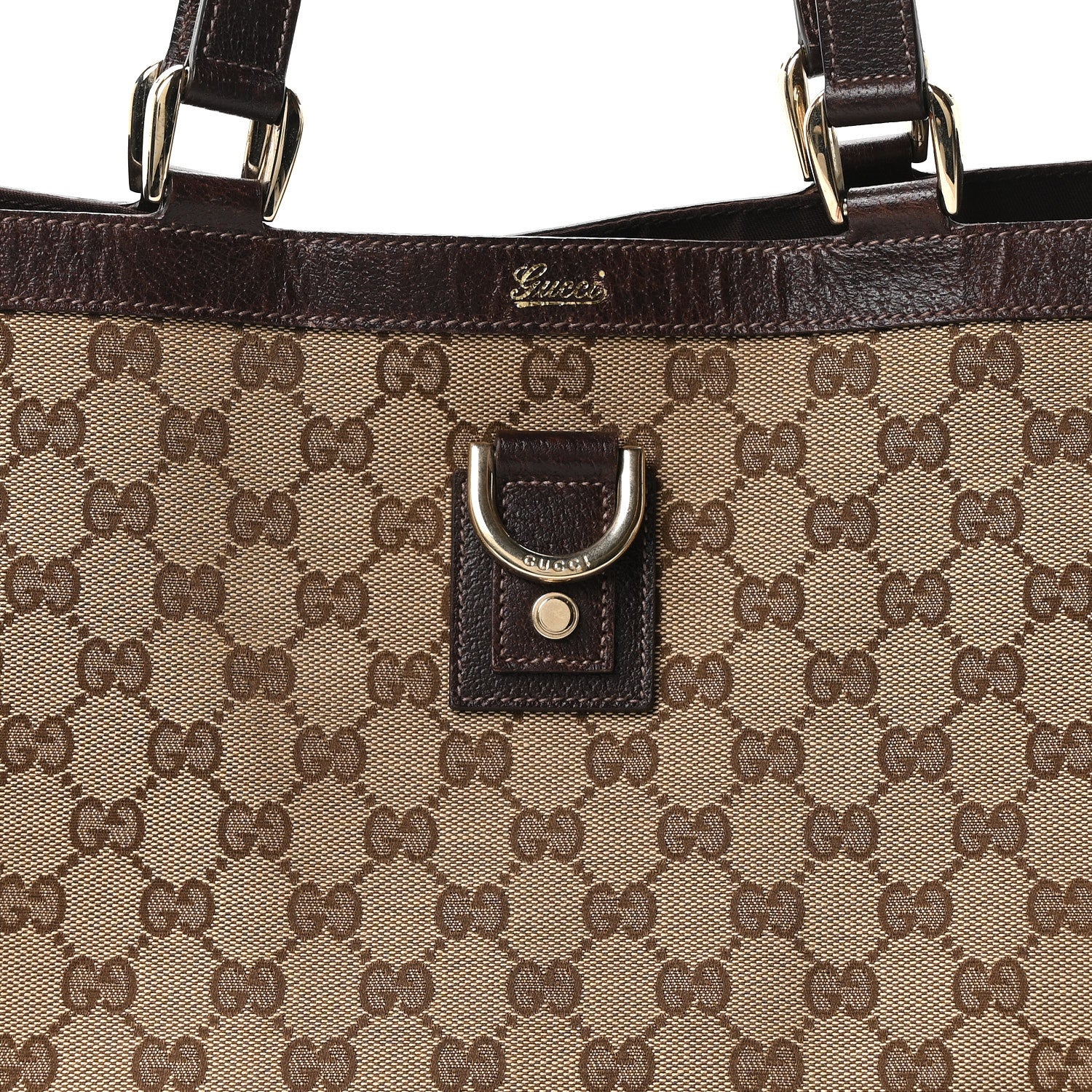 Gucci Monogram Large Abbey Tote Dark Brown 8 of 10