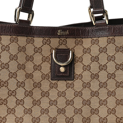 Gucci Monogram Large Abbey Tote Dark Brown 8 of 10