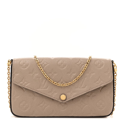 Louis Vuitton Empreinte Pochette Felicie Chain Wallet Tourterelle 1 of 11
