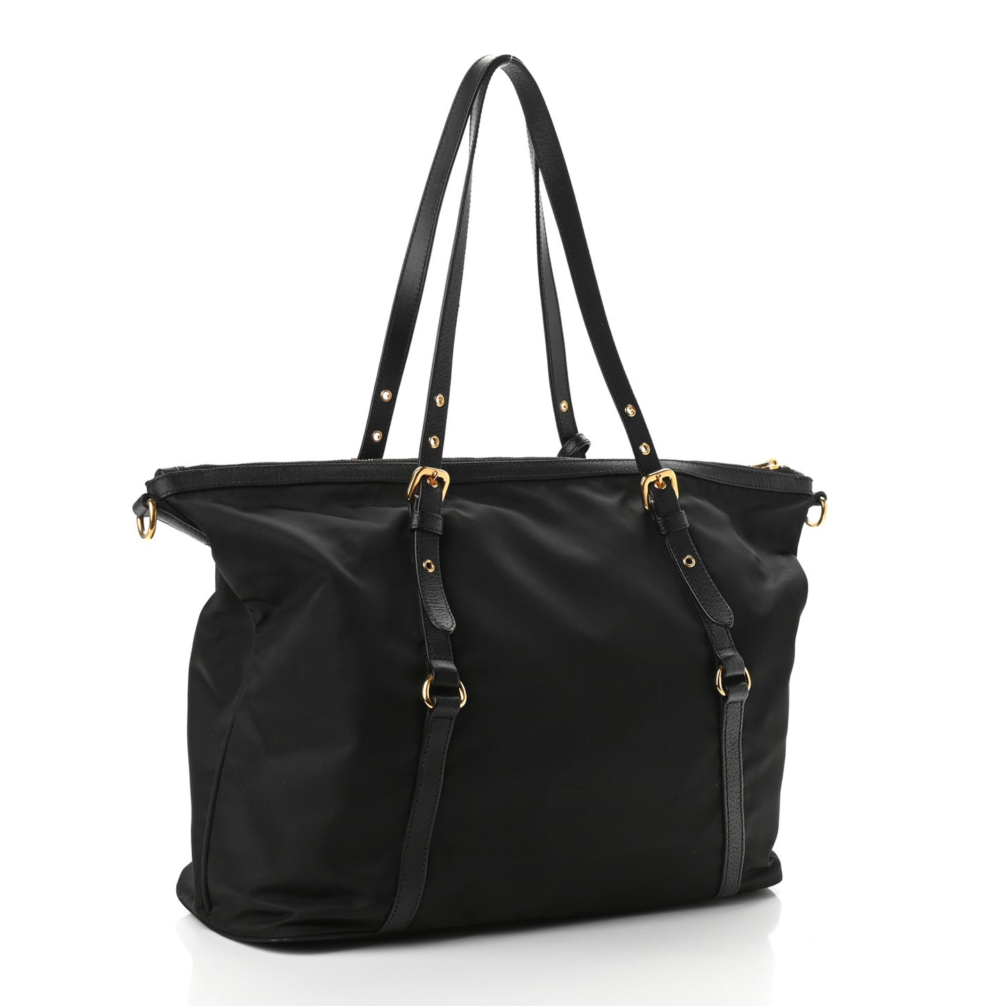 Tessuto Nylon Saffiano Tote Black