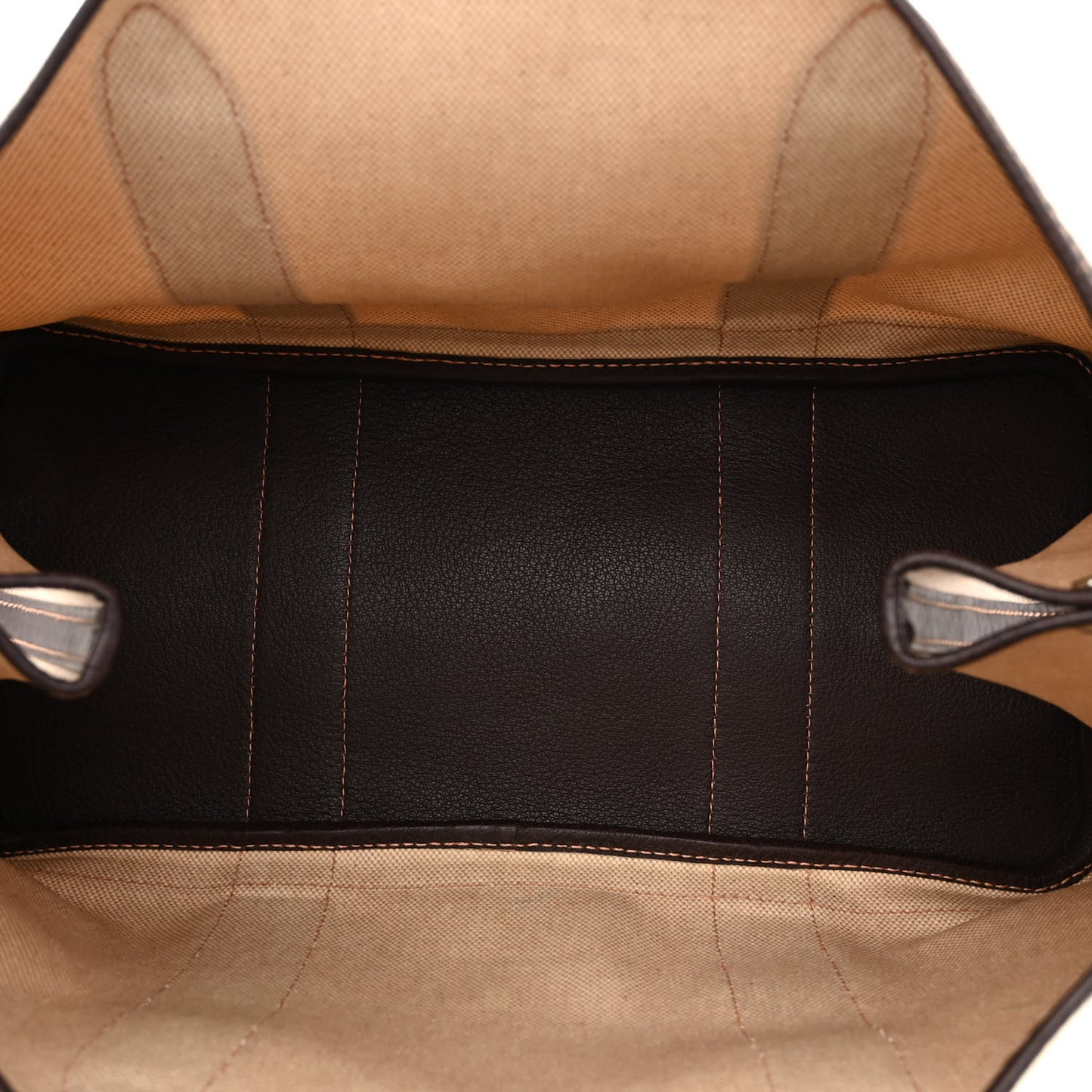 Buffle Skipper Toile Garden Party 36 MM Tote Marron Fonce