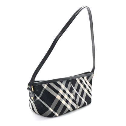 Burberry Essential Check Simple Zip Baguette Black Calico 2 of 10