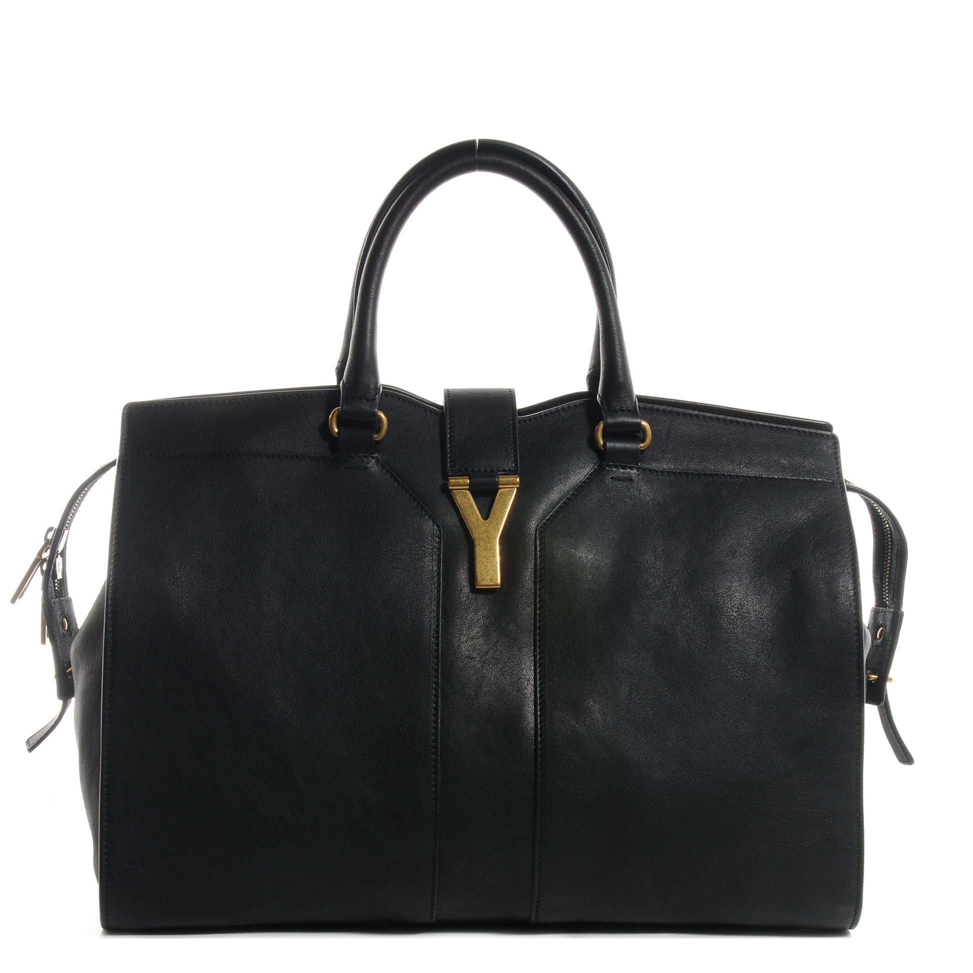 Saint Laurent Leather Large Cabas Chyc Black 1 of 9