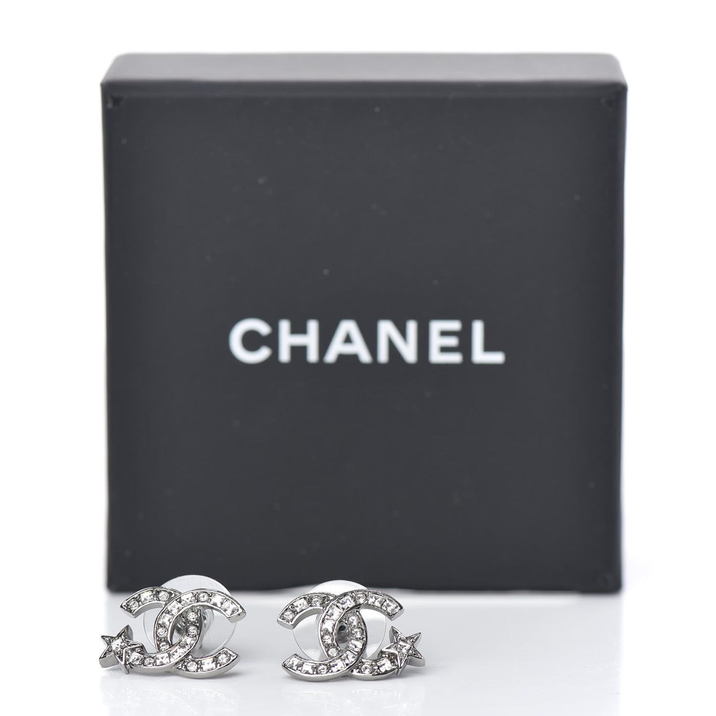 Crystal CC Starfall Earrings Silver