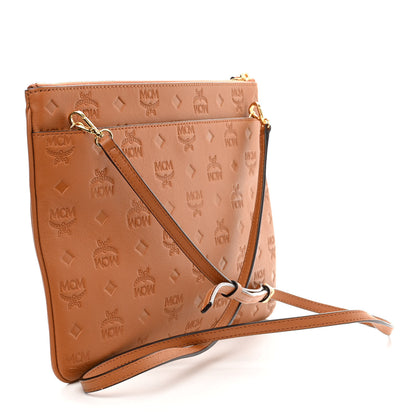 MCM Calfskin Ottomar Crossbody Pouch Cognac 3 of 8
