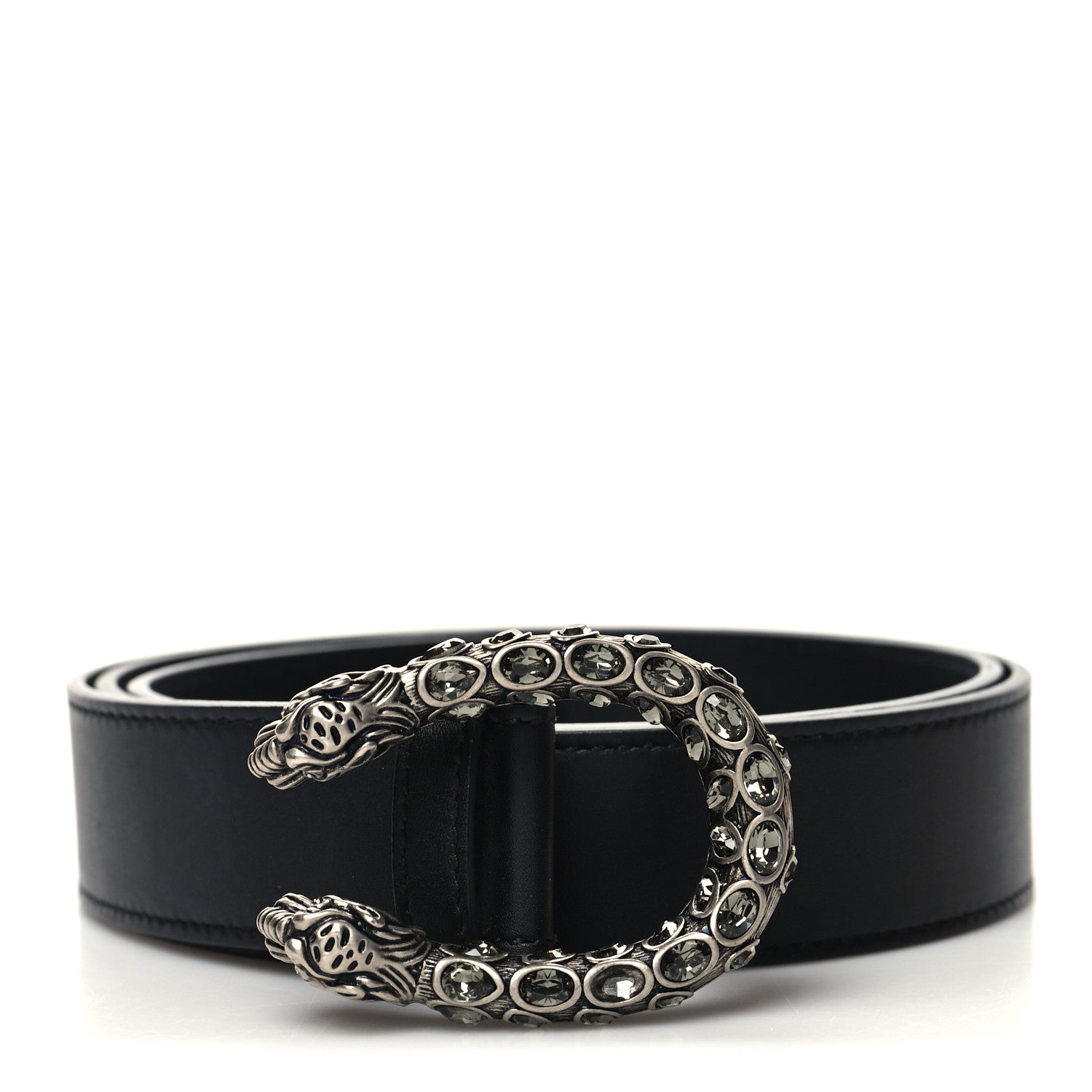 Gucci Moon Calfskin Crystal Dionysus 30mm Belt 85 34 Black Black Diamond 1 of 6