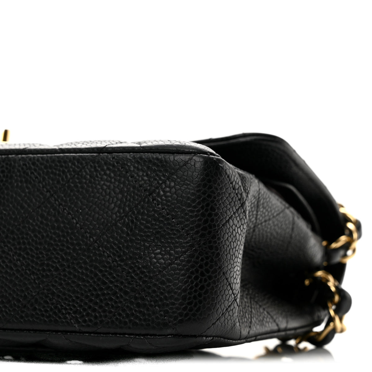Caviar Quilted Small Double Flap Black