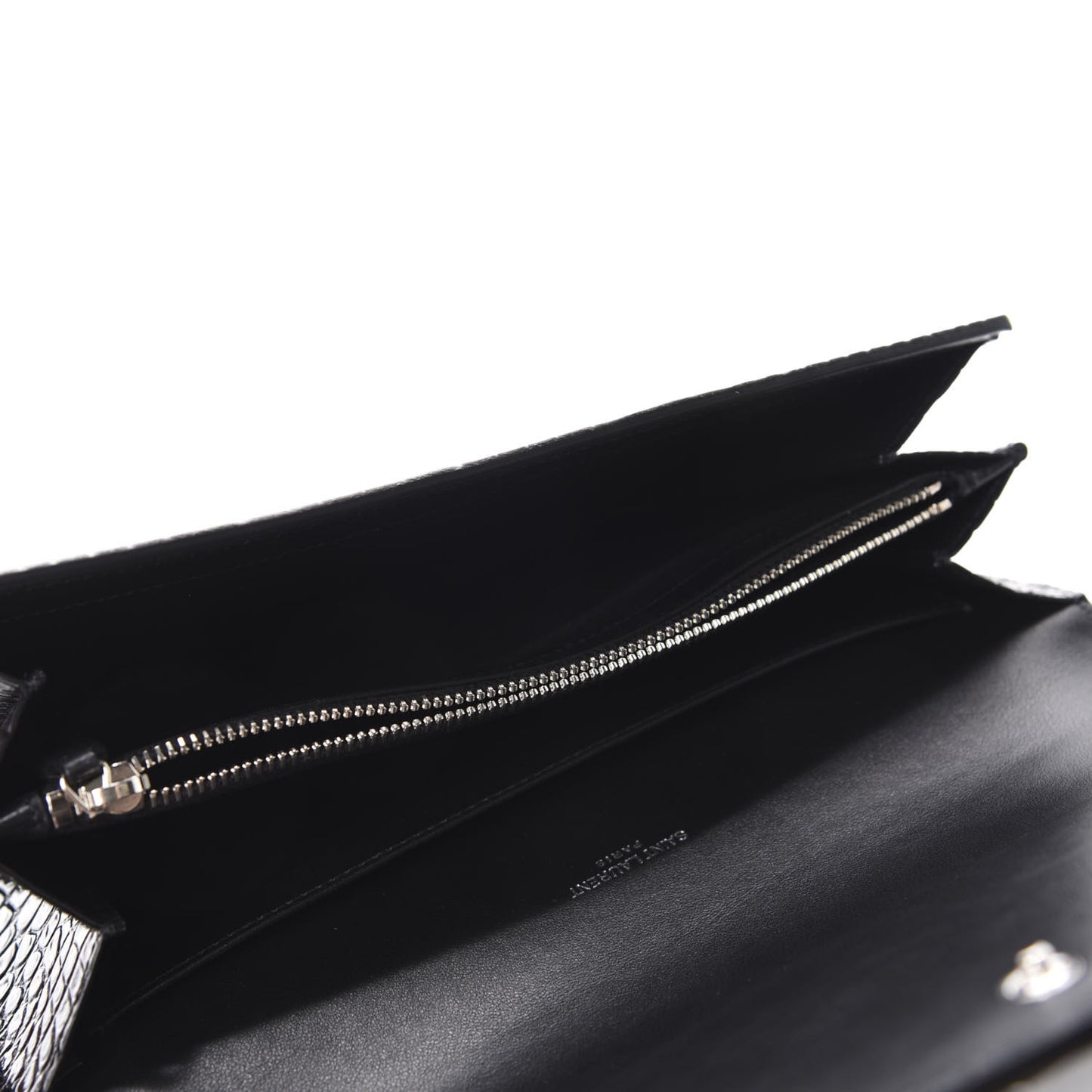 Calfskin Crocodile Embossed Monogram Mini Uptown Crossbody Black