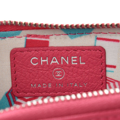 Chanel Goatskin Zip Coin Purse Fuchsia 6 of 10