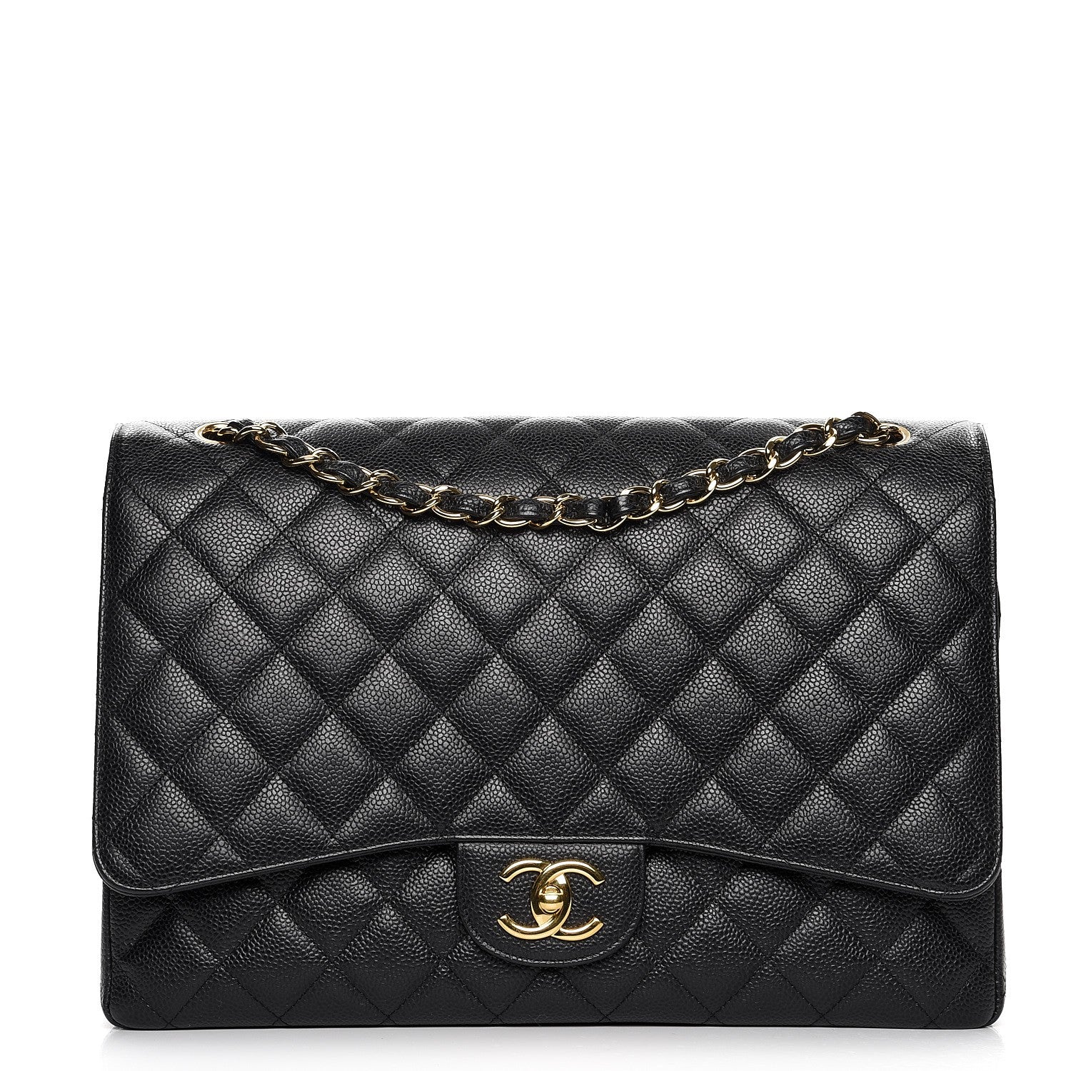Chanel Caviar Quilted Maxi Double Flap Black 1 of 11