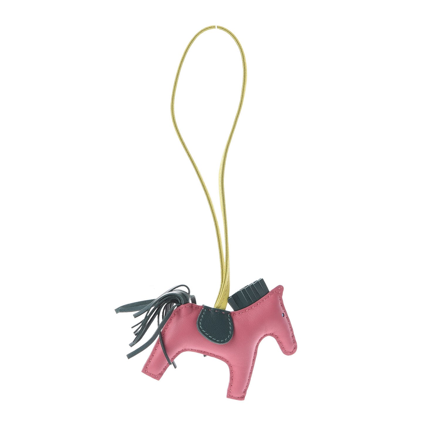 Milo Lambskin Grigri Rodeo Horse Bag Charm PM Rose Azalee Malachite Lime