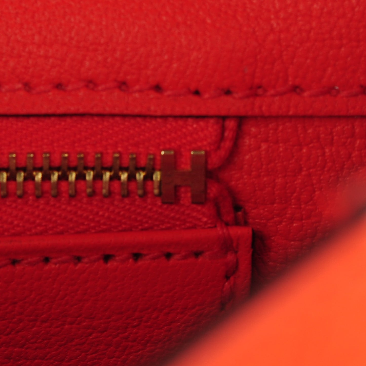 Taurillon Clemence Birkin 25 Orange Poppy