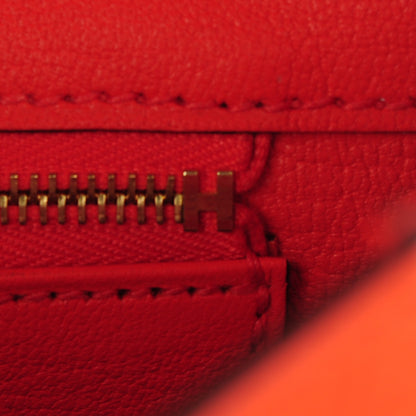 Hermes Taurillon Clemence Birkin 25 Orange Poppy 18 of 20