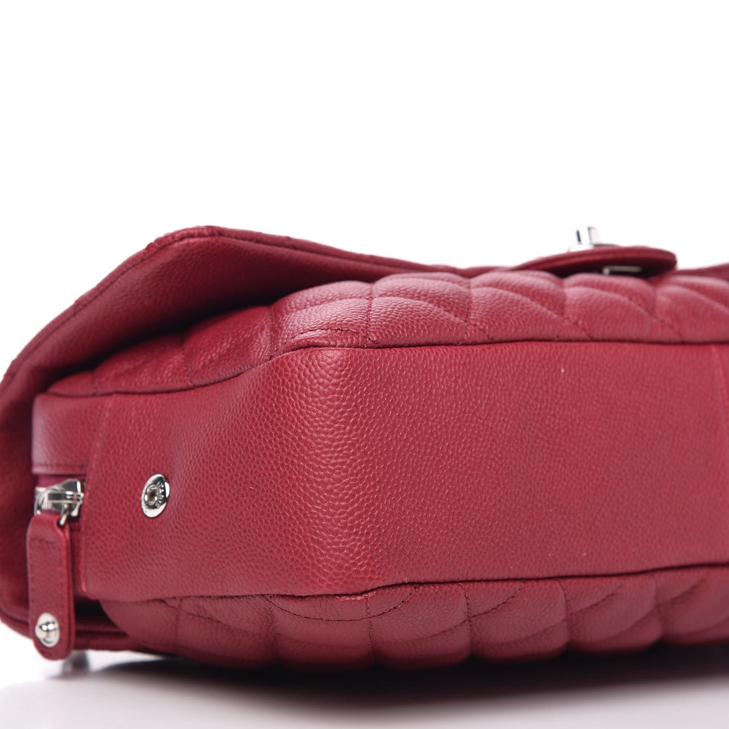 Caviar Quilted Jumbo Easy Flap Dark Pink