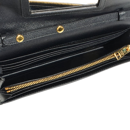 Prada Saffiano Metal Flap Wallet Nero Black 6 of 11