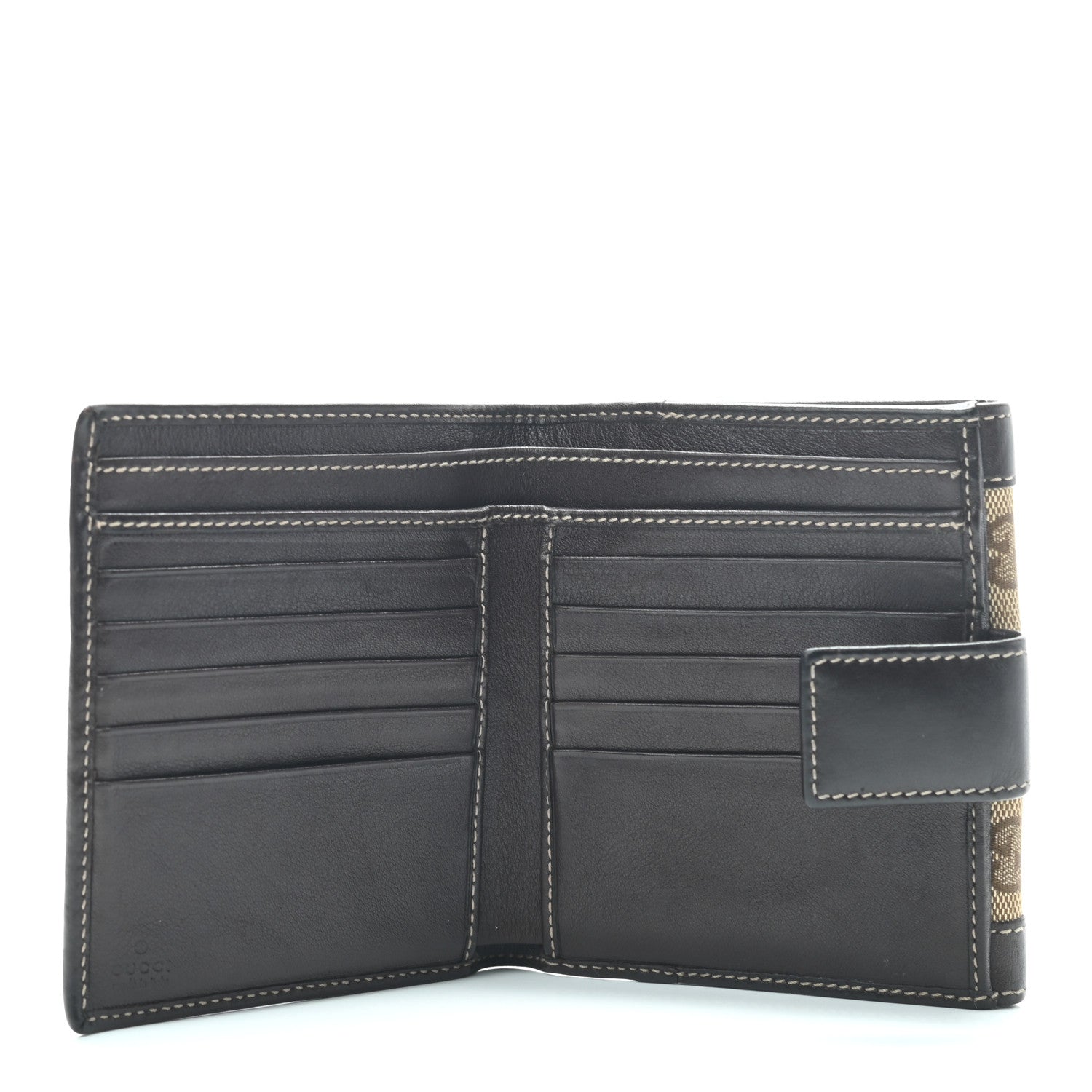Gucci Monogram French Flap Wallet Dark Brown 6 of 7