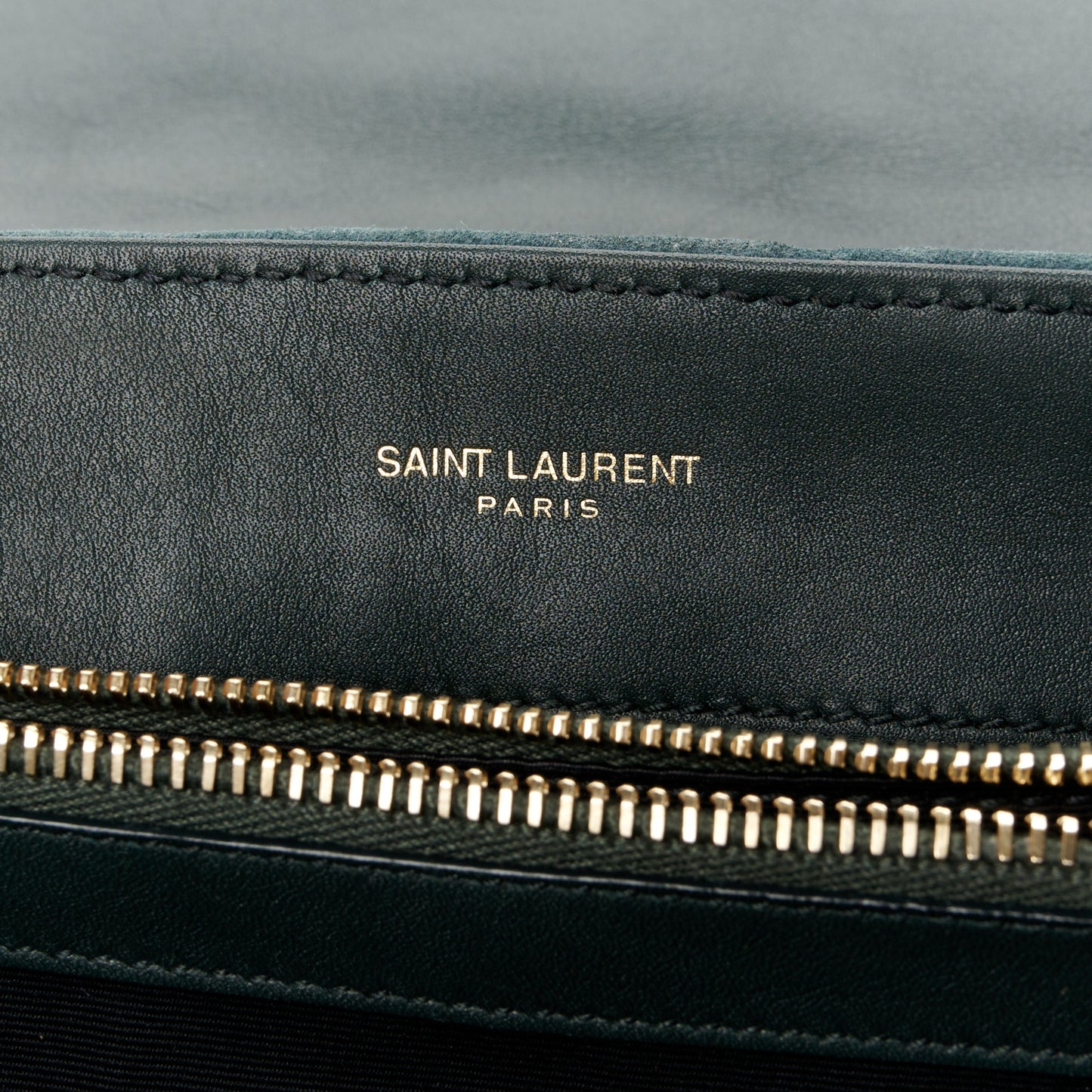 Suede Calfskin Y Quilted Monogram Small Loulou Chain Satchel Algae