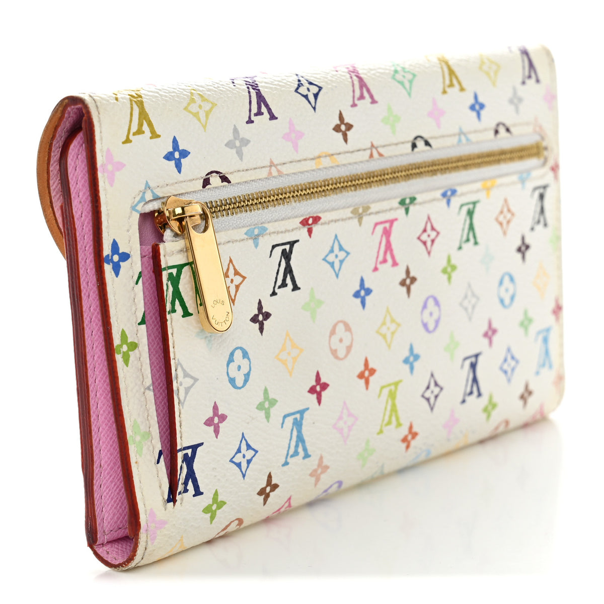 Louis Vuitton Monogram Multicolor Eugenie Wallet White Litchi 3 of 11