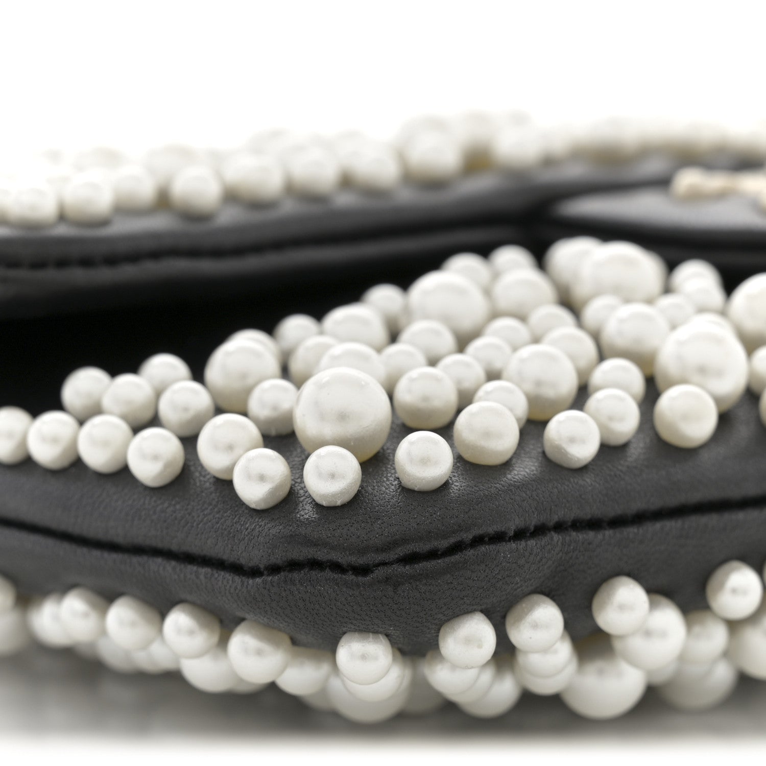 Chanel Lambskin Pearls Flap Black 9 of 10