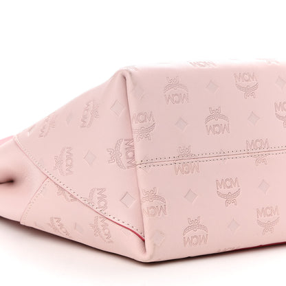 MCM Calfskin Ottomar Monogram Medium Klara Hobo Pink Blush 7 of 8