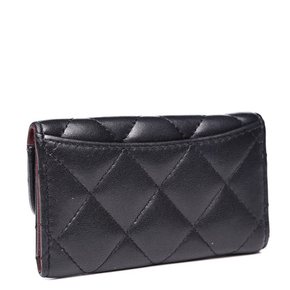 Chanel Lambskin Quilted 6 Key Holder Black 2 of 10