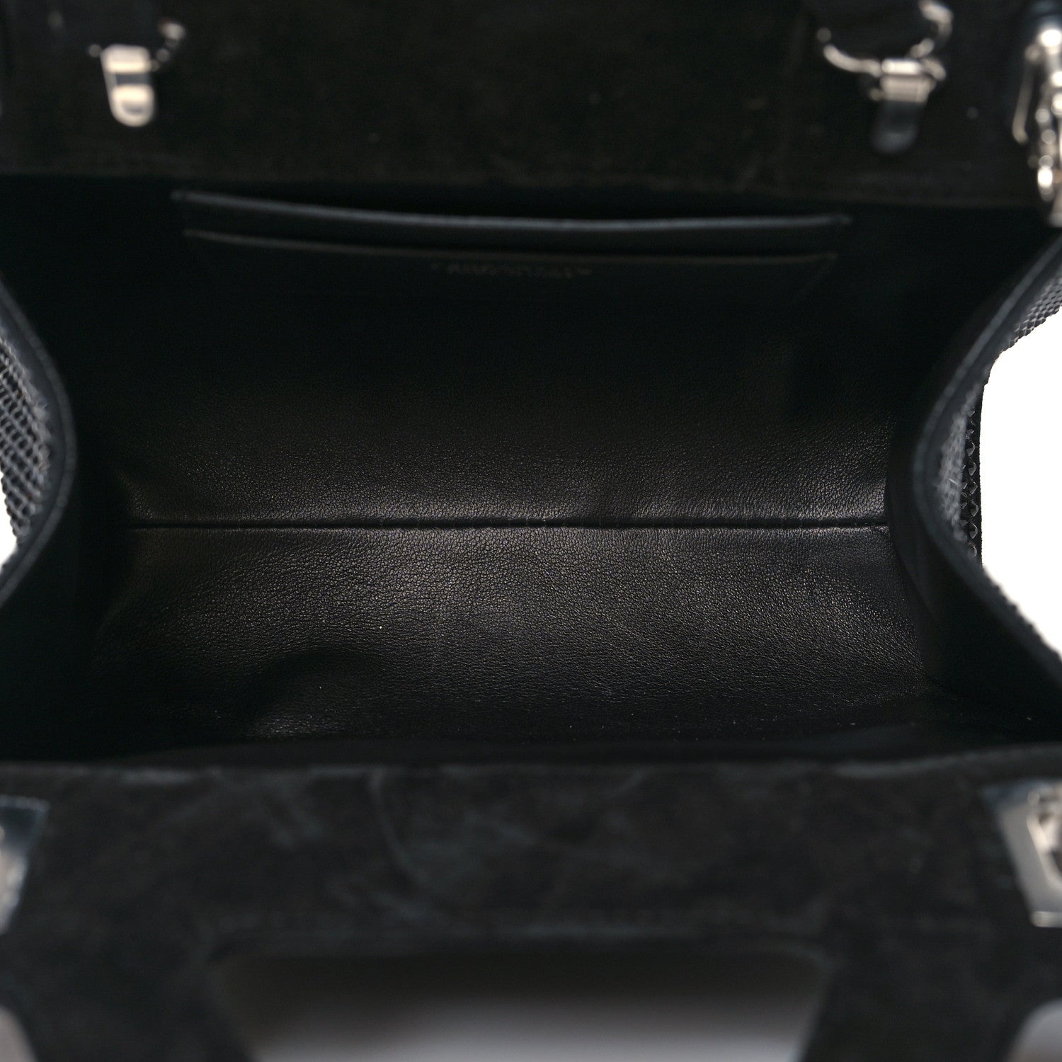 Salvatore Ferragamo Suede Crystal Embellished Mini Wanda Top Handel Black 5 of 10