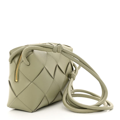 Bottega Veneta Lambskin Maxi Intreccio Small Cassette Camera Bag Travertine 3 of 10