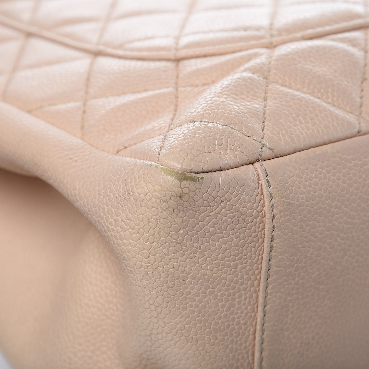 Caviar Quilted Grand Shopping Tote GST Beige Clair
