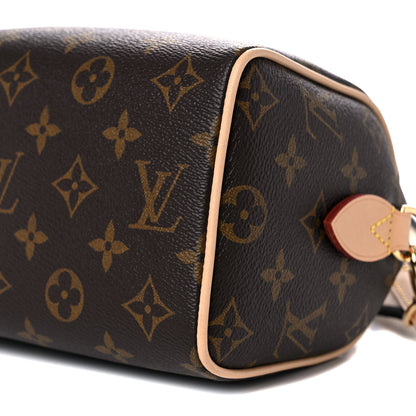 Louis Vuitton Monogram Speedy Bandouliere 20 Black 8 of 9